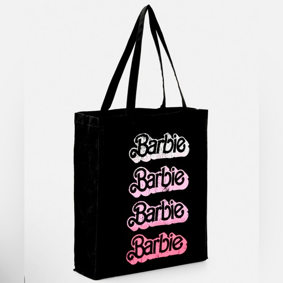 Barbie Bags Mattel Barbie The Movie Tote Bag Nwt Black Pink Sold